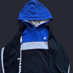 XL blue/black/grey champion hoodie, barely used